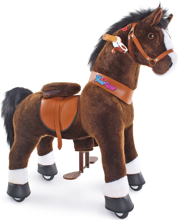 Ride-On Horse - Dark Brown w. White Blaze, Medium