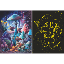 Puzzle with 500 pcs - Glow-in-the-Dark Mushrooms