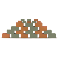 Large Building Blocks - Orange/Green, 26 pcs 