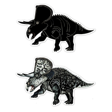 Scratch Art Stickers - Dinosaurs, 4 pcs 