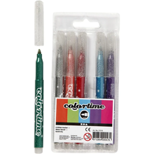 Glitter Markers, 6 pcs