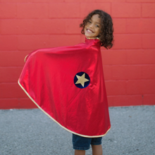 2-in-1 Reversible Cape Gold/Red, Size 5-6 yrs
