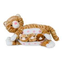 Stuffed Animals Family - Cat w. Kittens, Red Tabby 