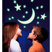 Glow in the Dark - Crescent Moon and Stars, 16 pcs