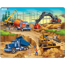 Larsen Puzzle - Construction Vehicles, 30 pcs