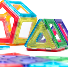 Polydron Magnetic Play Set - Translucent, 100 pcs