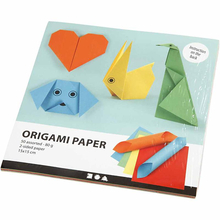 Origami Kit 15 x 15 cm - Basic Colours, 10 Sheets