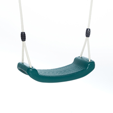 Plastic Swing - Dark Green (Beige Rope)