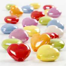 Plastic Beads 70 gr - Hearts