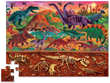 Puzzle - Above & Below Dinosaur World, 48 pcs