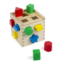 Shape Sorting Cube with Geometric Shapes