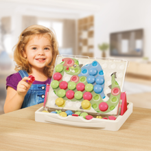 Mosaic Pegboard FantaColor - Junior Pastel, 58 pcs