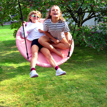 Sensory Saucer Swing Ø100 cm - Pink (Black Rope)