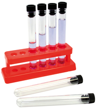Test Tube Set with Rack, 6 pcs