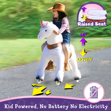 Ride-On Horse - Unicorn White, M/L 