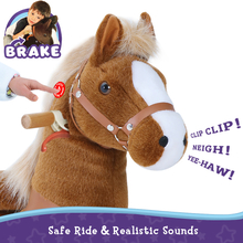 Ride-On Horse - Light Brown w. White Blaze, M/L 