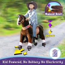 Ride-On Horse - Dark Brown w. White Blaze, M/L 