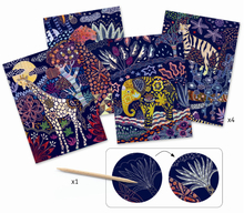 Scratch Art Cards - Jungle