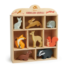 Wooden Woodland Animals, 8 pcs
