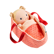 Fabric Doll with Carry Cot, 22 cm - Baby Anaïs