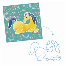 Drawing Stencils - Horses, 5 pcs
