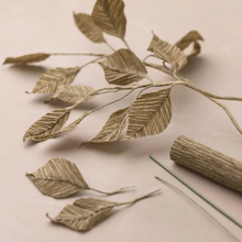 Stretchy Crepe Paper - Natural, 8 Sheets