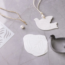 DIY Christmas Craft - White Clay Peace Doves