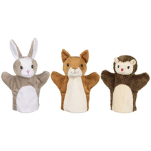 Hand Puppets 24 cm - Squirrel, Hedgehog & Bunny