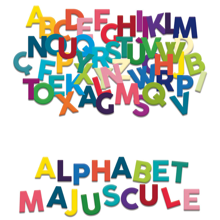 Wooden Magnetic Letters - Uppercase, 77 pcs 