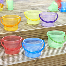 Translucent Colour Buckets, 6 pcs