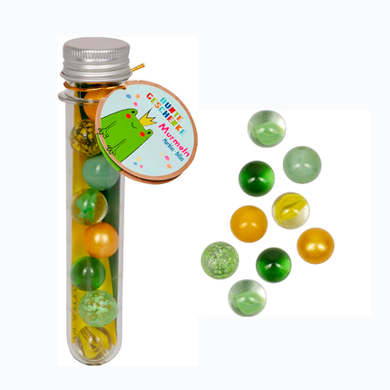 Glass Marbles - Frog Prince, 9 pcs