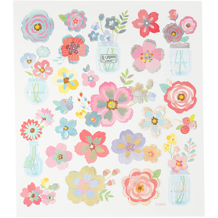 Stickers - Spring Flowers, 1 Sheet