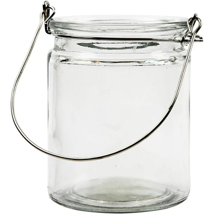 Glass Candle Jars Ø7.6 cm, 2 pcs