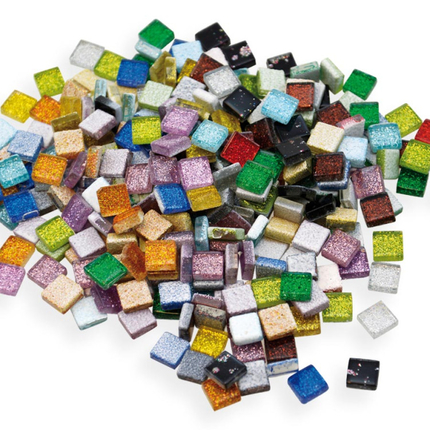Mixed Glitter Mosaic Tiles, appr. 300 pcs