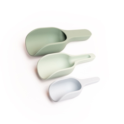 Nesting Scoops for Sensory Play - Green, 3 pcs