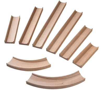 Kullerbü Accs. - Straight + Curved Tracks, 8 pcs