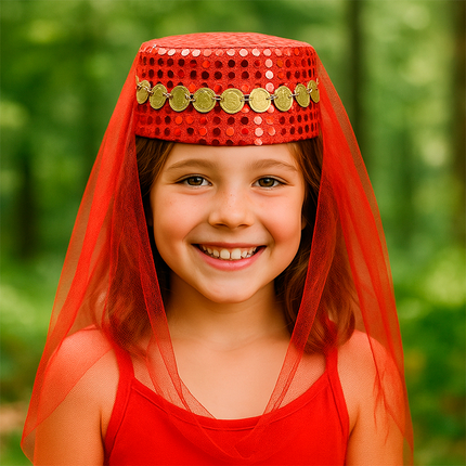Oriental Headwear with Veil - One Size