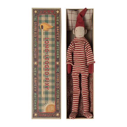 Maileg Long-Legged Elf in Matchbox, 34 cm