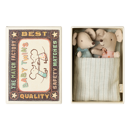 Maileg Baby Mice in Matchbox - Twins
