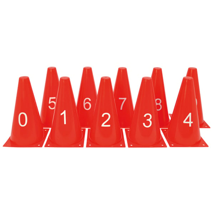 Numbered Cones, 10 pcs