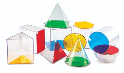 Giant GeoSolids Geometric Shapes, 10 pcs