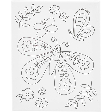 Colour-In Canvas 24x30 cm - Happy Butterfly