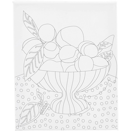 Colour-In Canvas 24x30 cm - Fruit Bowl