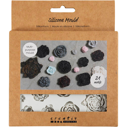 Silicone Mould - Roses, 21 Designs
