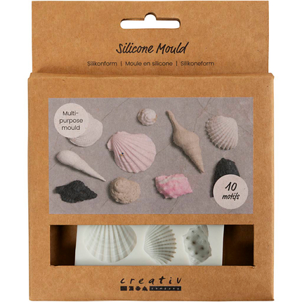 Silicone Mould - Shells & Conches, 10 Designs