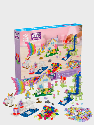 Plus-Plus - Pastel, Learn to Build XL, 1200 pcs