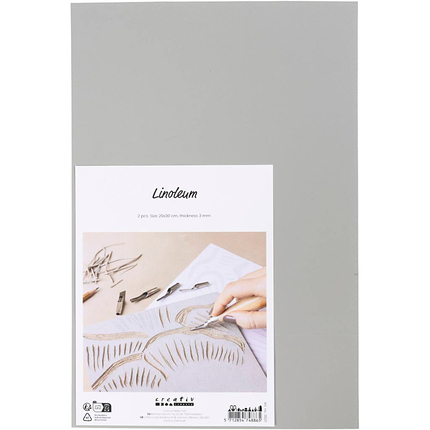 Linoleum Sheet 20x30 cm, 2 pcs