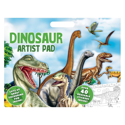 A3 Colouring Book with Stickers - Dinosaurs