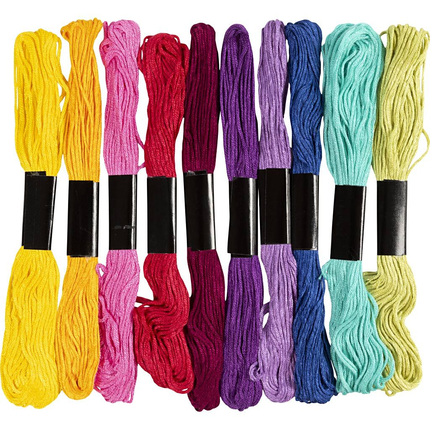 Embroidery Floss - Colourful, 10 x 8 m