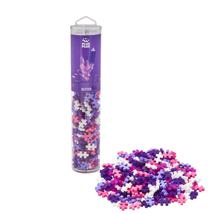 Plus-Plus - Glitter Mix, Tube with 240 pcs